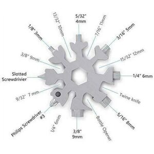 18-in-1 Snowflake Multi Tool Keychain